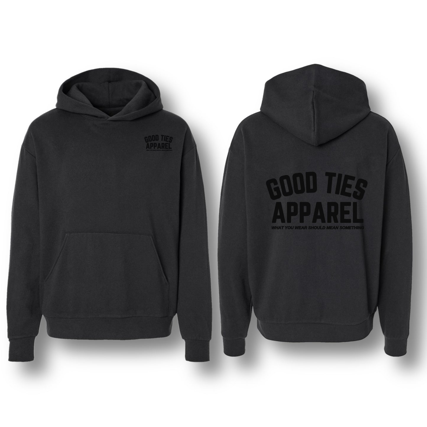 GOOD TIES APPAREL HOODIE BLACK