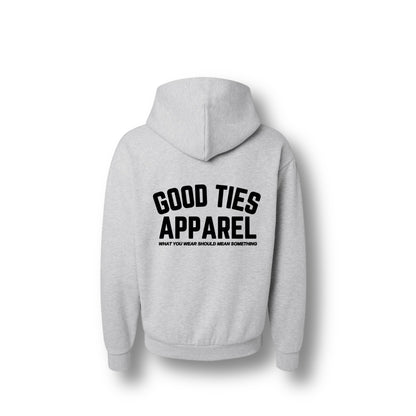 GOOD TIES APPAREL HOODIE ASH GREY