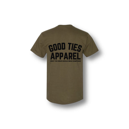 GOOD TIES APPAREL T-SHIRT OLIVE