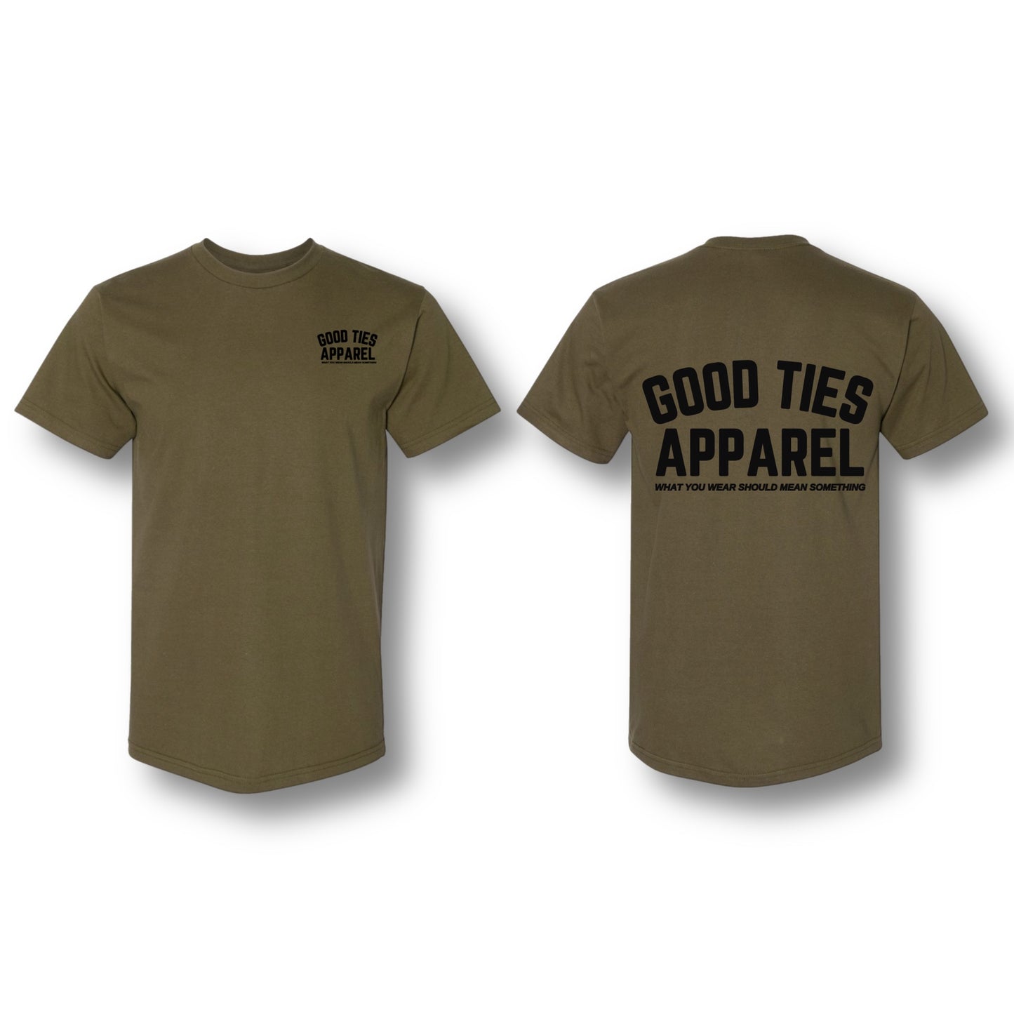 GOOD TIES APPAREL T-SHIRT OLIVE