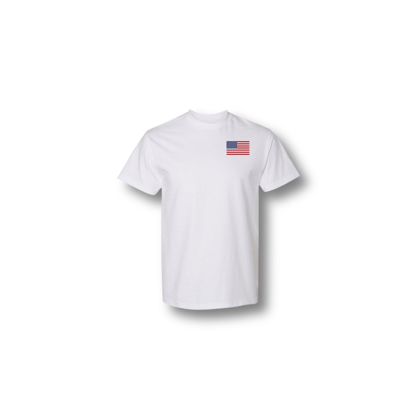 WITH LIBERTY AND JUSTICE FOR ALL T-SHIRT WHITE